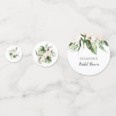 Tropische Blush Pink Floral Table Confetti (Voorkanten)