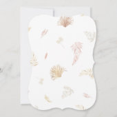 tropische blush Weddenschap Kaart (Achterkant)