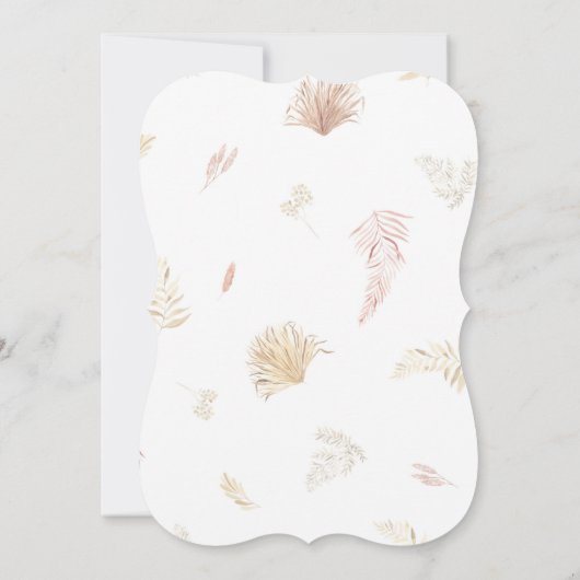 tropische blush Weddenschap Kaart (Achterkant)