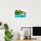 Tropische Bocas del Toro Panama Poster (Thuiskantoor)