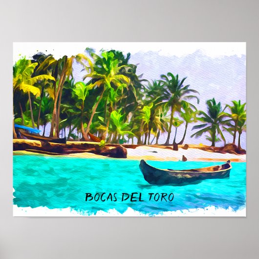 Tropische Bocas del Toro Panama Poster (Voorkant)