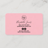 Tropische bodemroze zeep en bath visitekaartje (Achterkant)