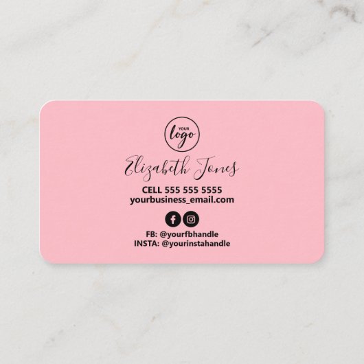 Tropische bodemroze zeep en bath visitekaartje (Achterkant)