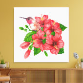 Tropische boeket canvas afdruk (Insitu (Woonkamer))