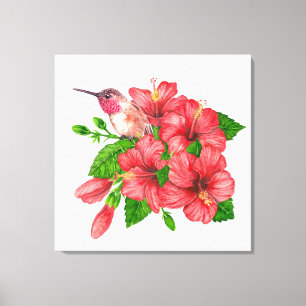 Tropische boeket canvas afdruk