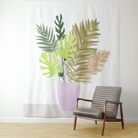 Tropische boeket. wandkleed (In situ)