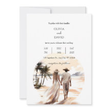 Tropische Boheemse Zonsondergang Strand Paar Bruil