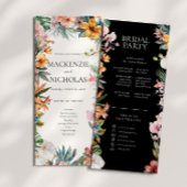 Tropische Boho Bloemen Trouwprogramma