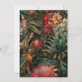 Tropische boho bloemenfeest 60e verjaardag kaart (Achterkant)