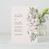 Tropische Boho Bruiloft Kaart (Staand voorkant)