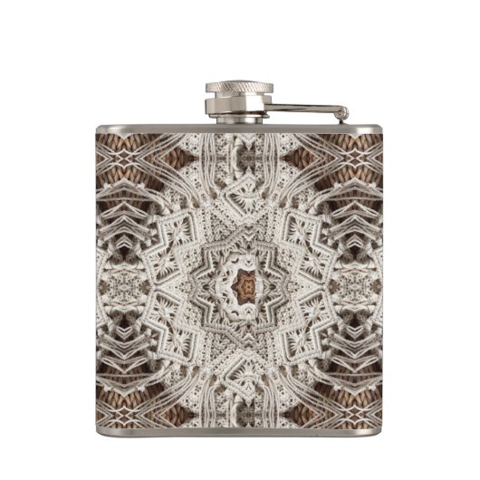 tropische boho chic tribal macrame heupfles (Achterkant)