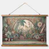 Tropische Boho Display muur opknoping Hangend Wandkleed (Voorkant)