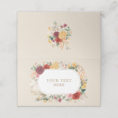  tropische Boho Flower Wedding Guest Names Plaatskaartje (Buitenkant ongevouwen)