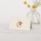  tropische Boho Flower Wedding Guest Names Plaatskaartje (Achterkant)