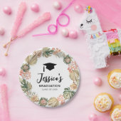 Tropische Boho gedroogde palmbladeren Krans Afstud Papieren Bordje (Feest)