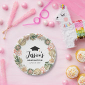 Tropische Boho gedroogde palmbladeren Krans Afstud Papieren Bordje (Feest)