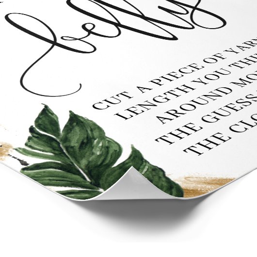 Tropische boho hoe groot is mammie's buikgebarenta poster (Hoek)