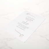 Tropische Boho Modern Initiaal Folie Uitnodiging (Gedraaid)