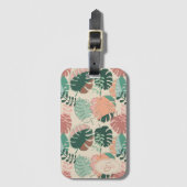 Tropische Boho Monstera gepersonaliseerde zomervak Bagagelabel (Voorkant (verticaal))