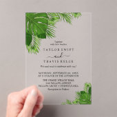 Tropische Boho Palm Beach bruiloft uitnodiging (Insitu (Draagbaar))