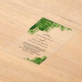Tropische Boho Palm Beach Trouw Uitnodiging (Laagn)