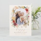 Tropische Boho Pampas Flower Moederdag Kaart (Staand voorkant)