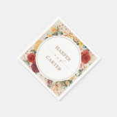 Tropische Boho Pampas Grass Flower Wedding Servet (Hoek)