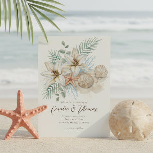 Tropische Boho Strand Watercolor Trouwdag Kaart