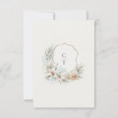 Tropische Boho-strandbruiloft RSVP Kaartje (Achterkant)