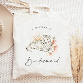 Tropische Boho Tigers Bachelorette Bruidsmeisje Tote Bag