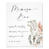 Tropische Boho Tigers Mimosa Bar Foto Afdruk (Voorkant)