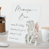 Tropische Boho Tigers Mimosa Bar Reclamebord Met Voetstuk (Insitu)