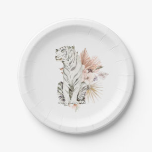 Tropische Boho Tijgers Bachelorette Papieren Bordje