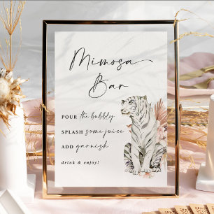 Tropische Boho Tijgers Mimosa Bar Foto Afdruk