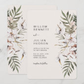 Tropische boho trouwt allemaal in één keer kaart (Voorkant / Achterkant)