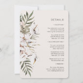 Tropische boho trouwt allemaal in één keer kaart (Achterkant)
