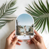 Tropische Boho Waterverf Palm Tree bruiloft Kaart