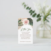 Tropische Boho Wedding Route Insert Visitekaartje (Staand voorkant)