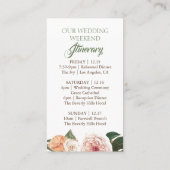 Tropische Boho Wedding Route Insert Visitekaartje (Achterkant)