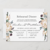 Tropische Boho White Protea repesal Dinner Invita Kaart (Voorkant)