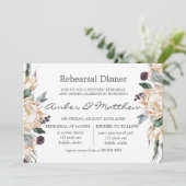 Tropische Boho White Protea repesal Dinner Invita Kaart (Staand voorkant)