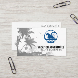 Tropische bomen   cruiseschip visitekaartje