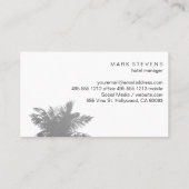 Tropische bomen | cruiseschip visitekaartje (Achterkant)