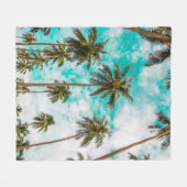 Tropische bomen fleece deken (Voorkant (Horizontaal))