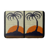 Tropische Bomen Sinaasappel Zonsondergang Artisan  Badmat (Voorkant)