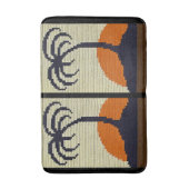 Tropische Bomen Sinaasappel Zonsondergang Artisan  Badmat (Voorkant Verticaal)