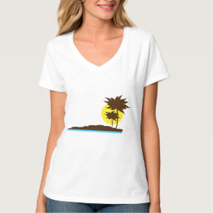 Tropische bomen t-shirt