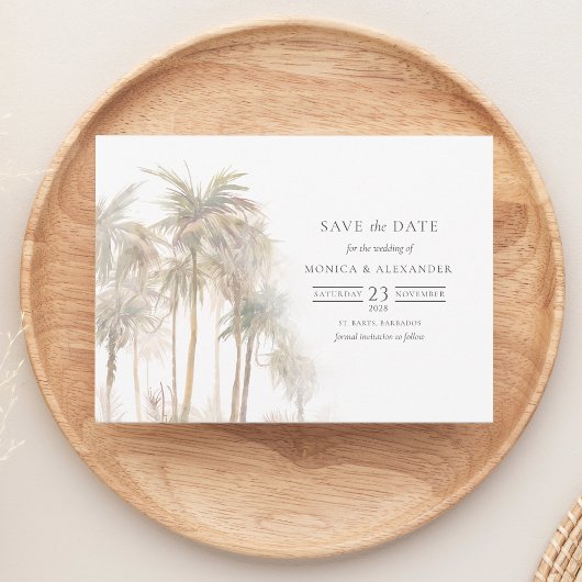 Tropische Bomen Typografie Save The Date