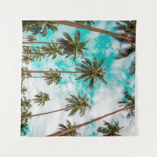 Tropische bomen wandkleed (Voorkant (horizontaal))