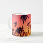 Tropische bomen zonsondergang koffiemok (Voorkant links)